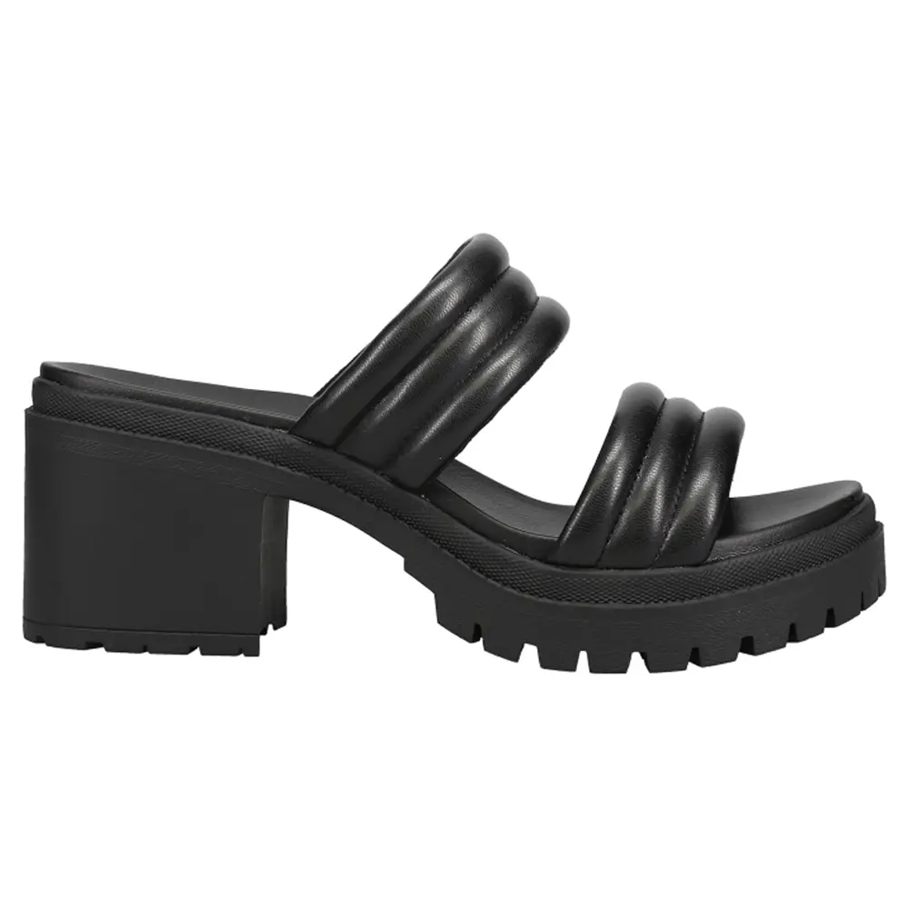 MIA Womens Leelah Platform Block  Casual Sandals Casual Mid Heel 2-3" - Black