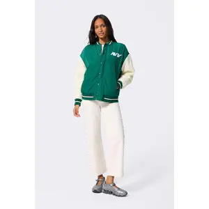 New York Jets Bomber Jacket in Green and Sugar Swizzle