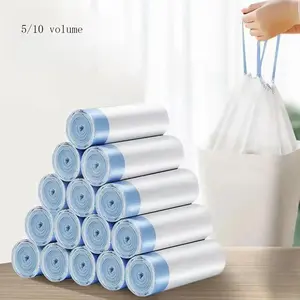 Recyclable & Biodegradable Trash Bags, 5 Rolls X 75 Count / 10 Rolls X 150 Count, Fits 10L Bins, Bathroom/kitchen Use, Scentless, Durable Trash Bag, Sturdy Trash Bags