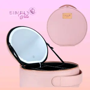 luxury makeup case with mirror PU Leather Case
