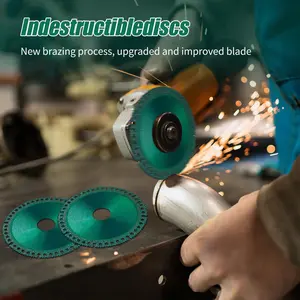 BODERI Indestructible Disc 2.0 -Cut Everything in Seconds, New Upgraded Indestructible Disc for Angle Grinder 7/8 inch, 4 inch Circular Saw Blades for Ceramic Tile Glass Metal Wood Cutting (3 Pack)