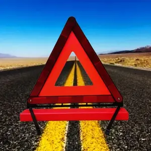 Traffic Safety Triangle Car Reflective Triangle, Car Parking Failure Folding Warning Sign, Essential Roadside Emergency Tool