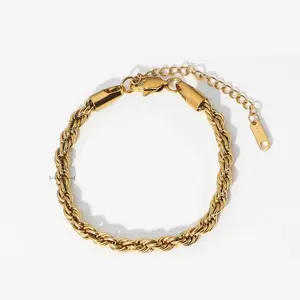 SOPHIA | Women's Rope Gold Plated Bracelet