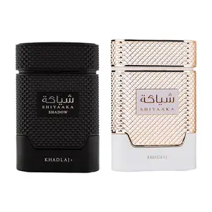 Khadlaj Shiyaaka 2 Piece Bundle (3.4 Ounce, Shiyaaka Shadow for Unisex Eau de Parfum Spray + 3.4 Ounce, Shiyaaka White for Women Eau de Parfum Spray)