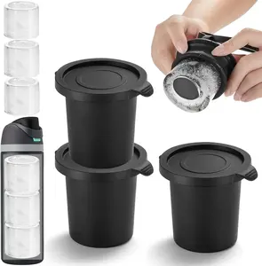Hollow Cylinder Ice Cube Mold for 24oz 32oz 40oz Owala Accessories, Set of 3, Silicone Ice Mold for Owala FreeSip Water Bottle, Whiskey Cocktails Bourbon