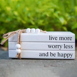 Wooden Book Set, 1 Set Modern Simple Desktop Bookshelf Decoration, Home Decor Supplies for Living Room Bedroom Office, Signs, Home Decor Products