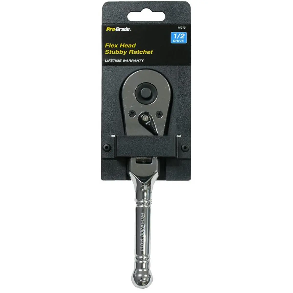 212 MAIN Pro-Grade Chrome Stubby Flex Head Ratchet - 0.5 Drive x 6 in., Nickel Chrome Plated, 5 Degree Turning Arc, 72 Precision Machined Gear Teeth, Push Button Quick Release, Meets ANSI B1017.10, Ideal for Tight Spaces