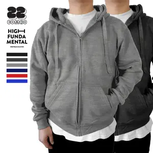 HIGHFUNDAMENTAL Unisex Comfort Full Zipper Hoodie HFM Hooded Zip Up Men's Sweatshirts Jacket Casual Women's Sweatshirt Hip Hop Stylish Harem (XS to 3XL)