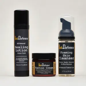 Tattoo Aftercare System: Foaming Skin Cleanser, Tattoo Healing Cream & Healing Lotion for Complete Care, Cleansing, Soothing & Long-Term Tattoo Care