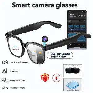 2026 Smart Ai Camera Glasses with 8mp Camera, Photochromic Lenses, Bluetooth-compatible, Hands-Free Photography, UV Protection, Multilingual Translation