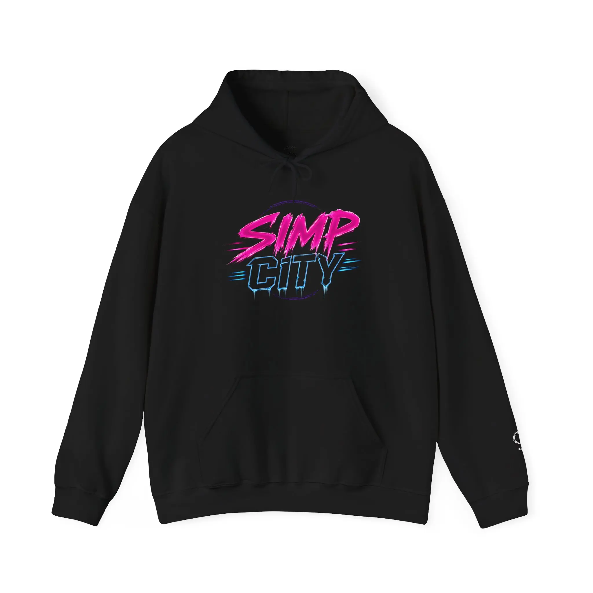 Simp City retro neon logo Hoodie | 80s vaporwave aesthetic sweatshirt