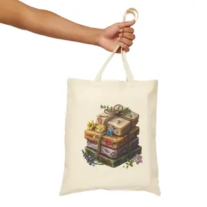 Presents Cottagecore Cotton Canvas Tote Bag ba dog lover