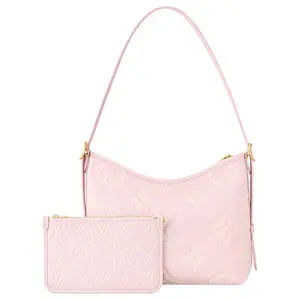 Louis Vuitton Carryall Small Women’s Handbag in Pink with Monogram Pattern, Adjustable Strap, Calfskin Leather, Top Handle & Shoulder Bag