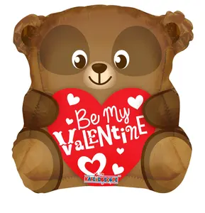 18" Be My Valentine Bear Foil Balloon (5 Pack) #81190