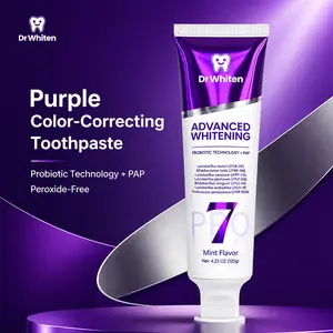 DrWhiten 7-Pro Purple Color-Correcting Toothpaste, PAP+ Color Correcting Formula, 7 Probiotic Strains, Peroxide Free Mint Grape Flavor, Helps Clean Surface Stains Oral Whitening, Summervibes#SummerWins #DealsForYouDays