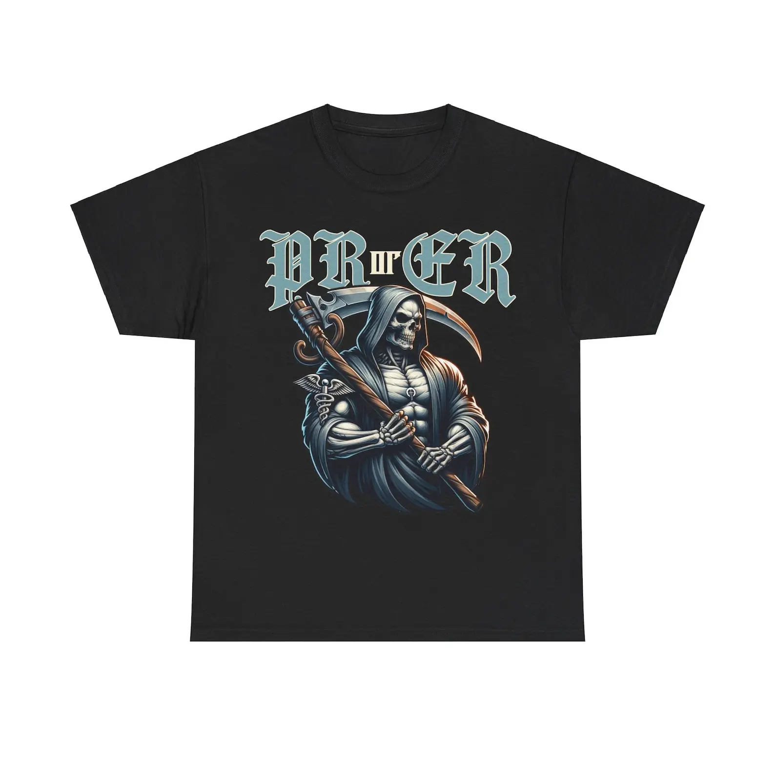 PR or ER Gym Motivation Shirt |   Bodybuilding Pump Cover |   Oversized Tee Gym Reaper Tshirt