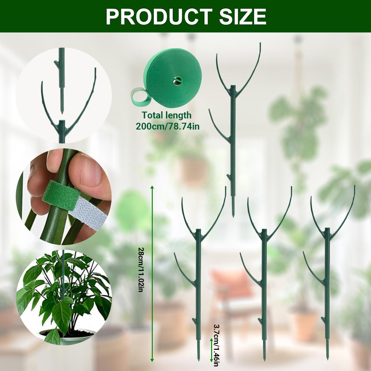 6 Pack Stackable Monstera Plant Support Stakes - Garden Trellis for Indoor & Outdoor Climbing Plants, Pothos & Philodendron