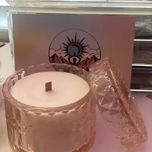 100% Virgin Coconut Wax Blended Candle in Black Glass Vessel - Redwoods Notes - Decor