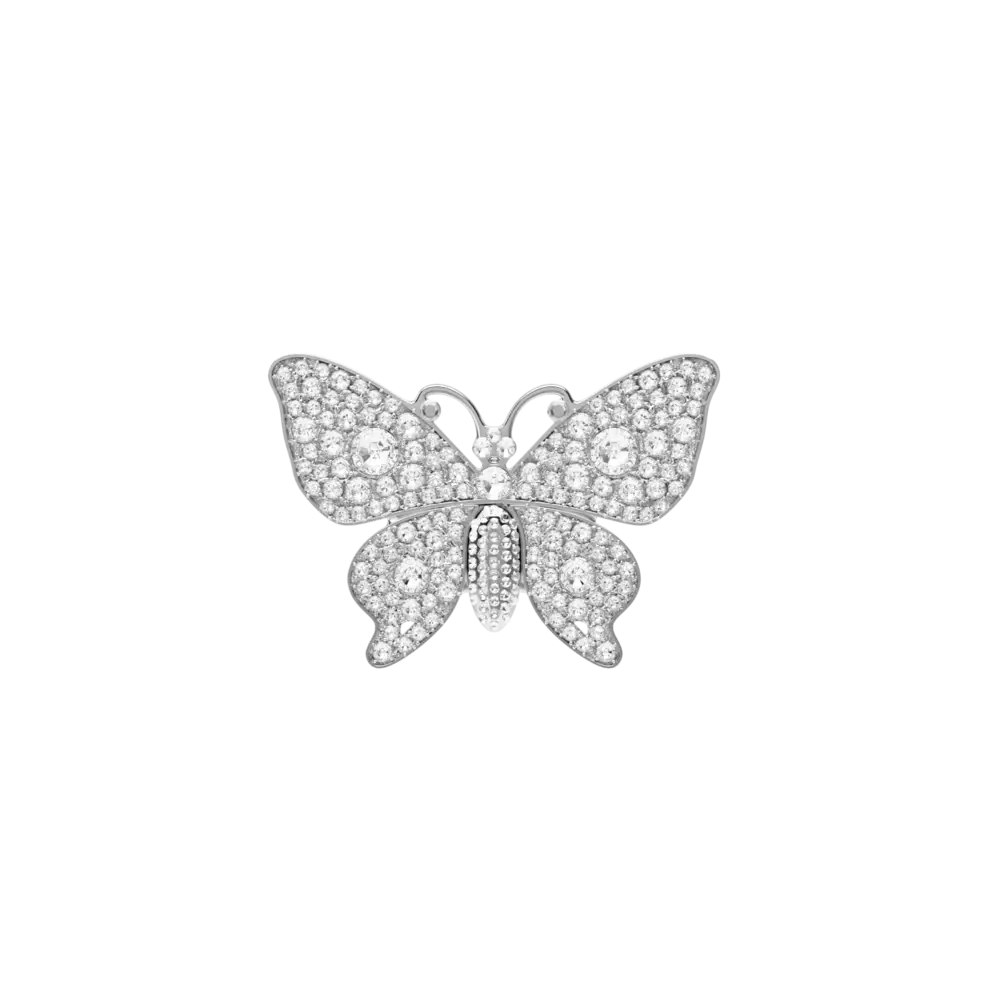 Rhinestone Butterfly Silver Toe  - Final Sale