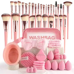 Luxury Makeup Brush Set 56-Piece, Cosmetic Brush Set, Professional Collection with Travel Case & Cleaning Tools, Complete Kit for Daily & Professional Use