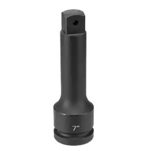 Grey Pneumatic 4007EL 1 in. Drive Impact Socket Extension, 7 in. Length, High-Torque Tool, Impact Socket Adapter with Locking Pin