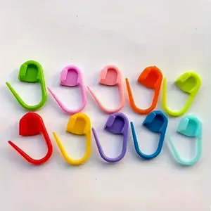 54pcs Mixed Color Plastic Snap Fasteners, Anti-Tightening Silk Weaving Tool, Sweater Count Small Marking Hooks, DIY Art and Sewing Supplies, Sewing Accessories