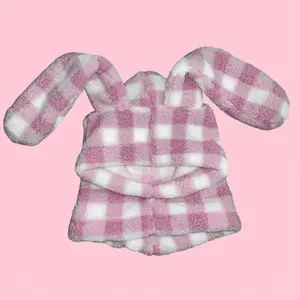 Women's Pink Gingham Oversized Hood