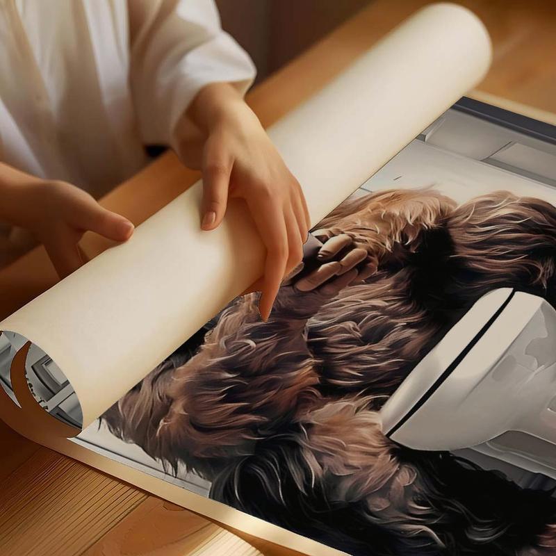 Funny Sasquatch Canvas Art Print Poster, Creative Design, Perfect for Home and Office Decoration, Bedroom/ living Room/ kitchen/ bathroom Wall Decoration Painting