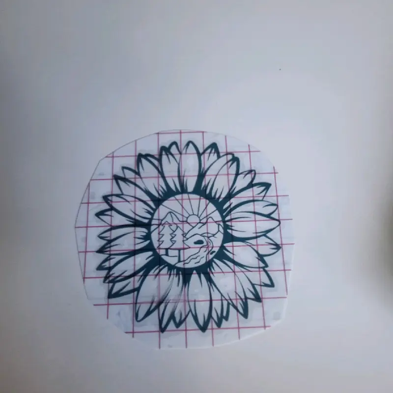 Mountain Flower Decal Decor for Cars and Windows 4 Pack Nature Inspired Design Durable Weather Resistant Easy Application Perfect Gift