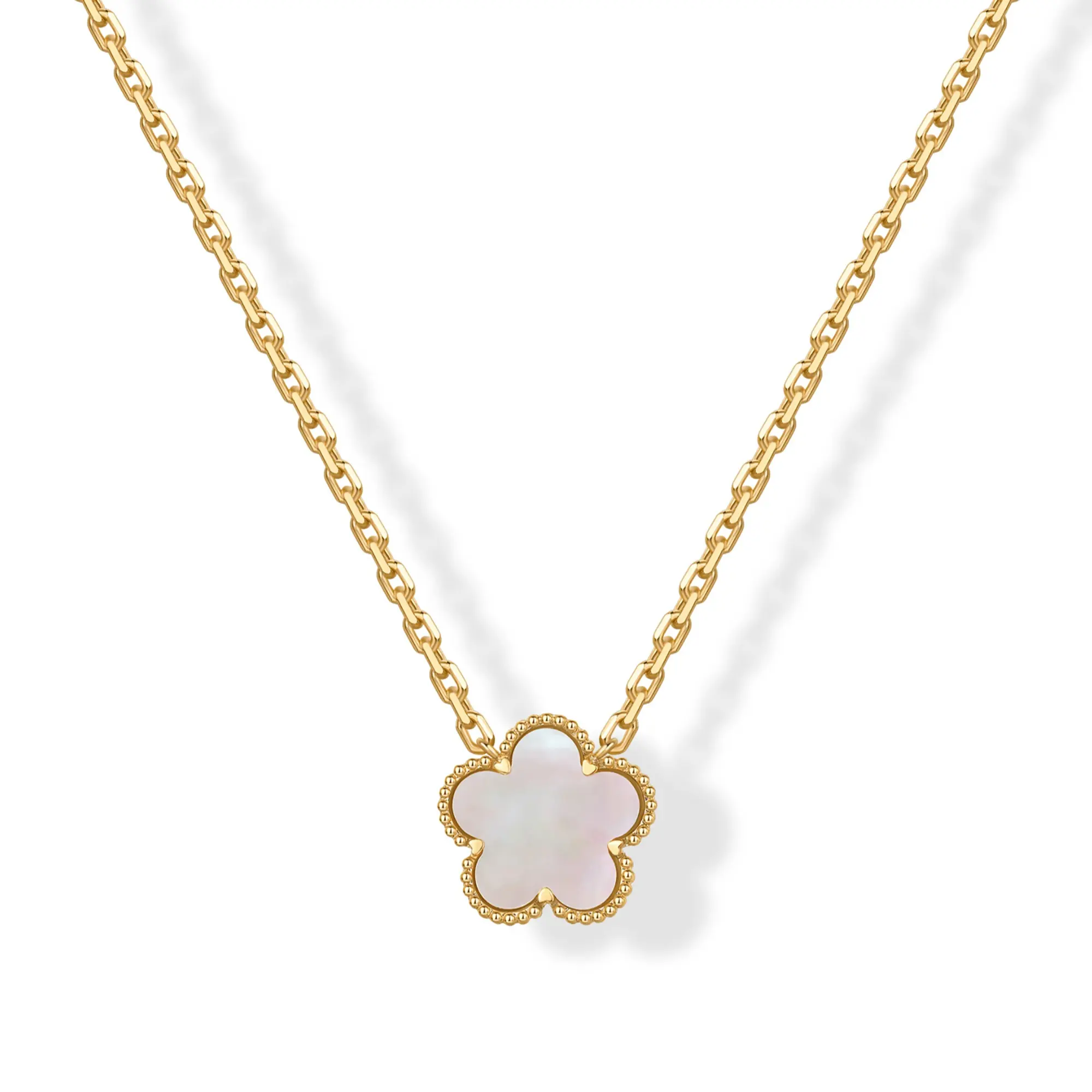 Mother of Pearl Clover - Yellow Gold