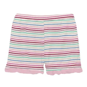 Print Ruffle Shorts in Make Believe Stripe