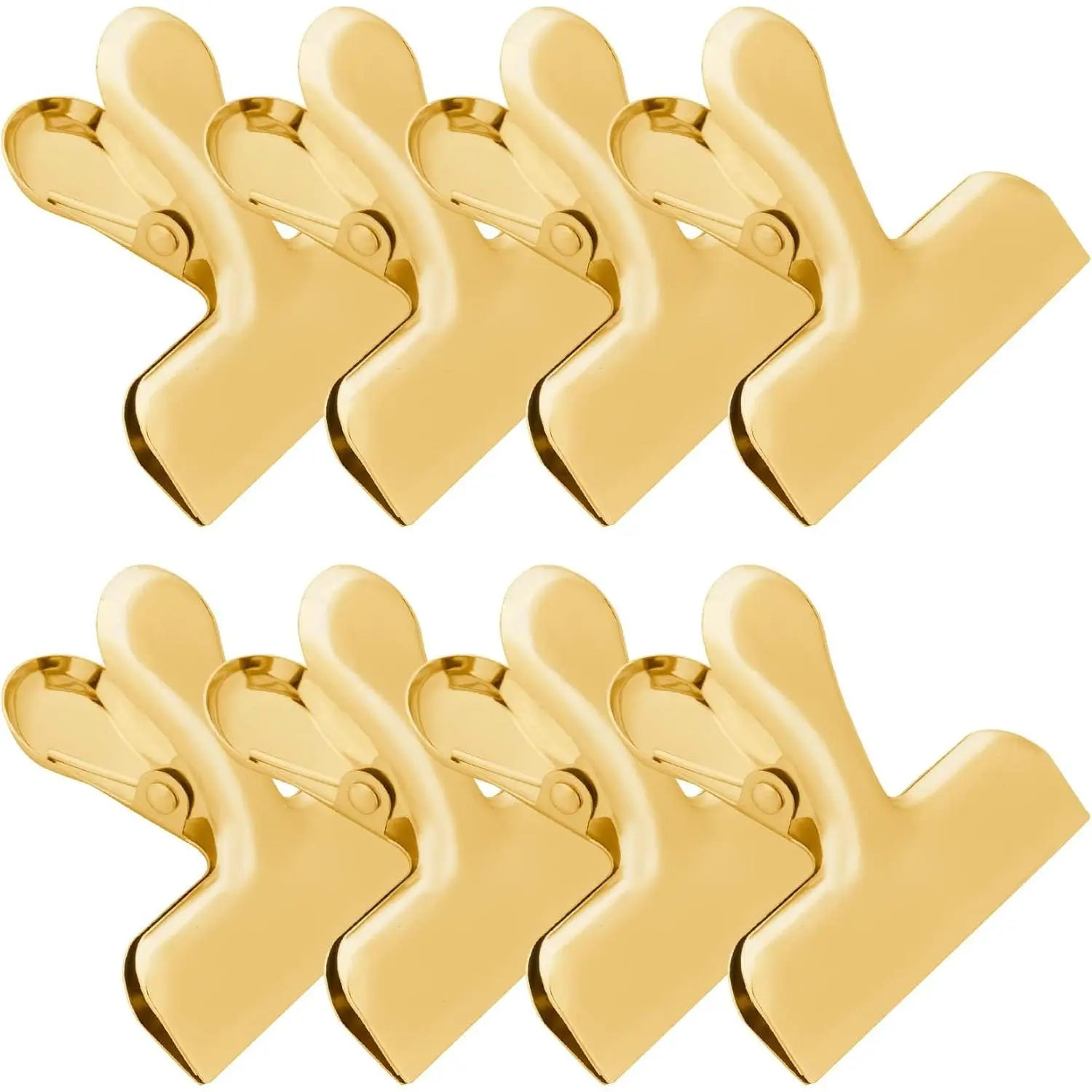 8 Pack 3 Inch Stainless Steel  Chip Clips Bag Clips Large Clip for  Packages, Kitchen  Clip for Snack,Chips,&Office Paper Heavy Duty