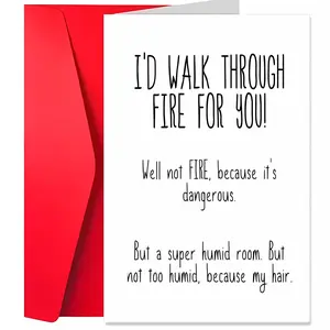 1-Pack Humorous Greeting Card with Envelope - Cartoon Fantasy Theme, Funny Birthday Anniversary Thank You Card for Anyone, English Text & Handwritten-Style Font, Whimsical Design, Fun Party Cards