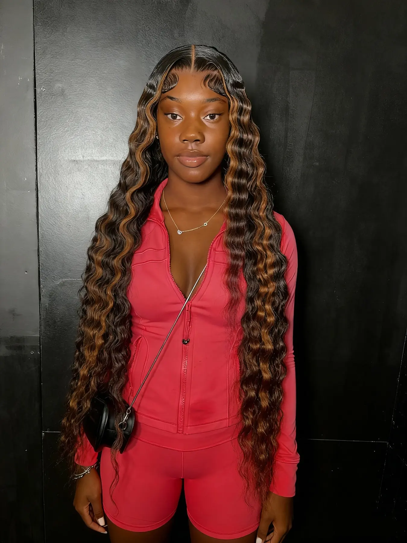 Gradient Highlight Deep Wave Lace Front Wig, 1b/30 Honey Blonde Color, 5x5 Lace Closure, Pre-Plucked with Baby Hair, Free Parting Design