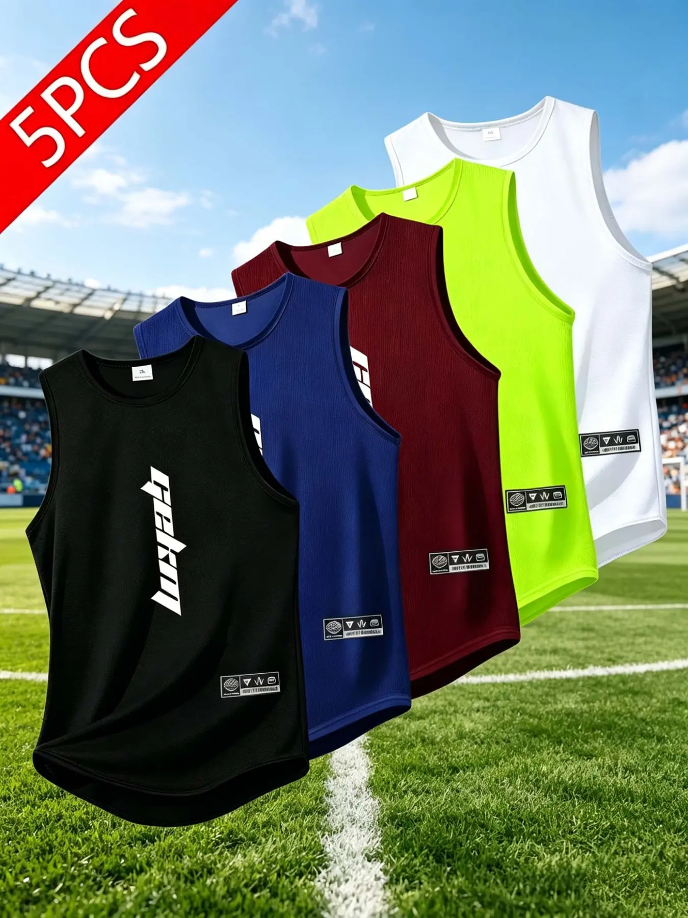 4-Pack Men's Quick-Dry Sports Tank Tops, Athleisure Tank, Sweat Wicking Vest, Activewear Vest, Sleeveless Sports Vests, Comfortable & Elastic, Lightweight Breathable Moisture-Wicking, Ideal for Running & Leisure