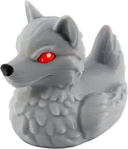 PowerTRC Wolf Duck Figurine – Duck for Ducking, Fun Car Dashboard Accessory, Unique Duck Figure Gifts – 3D Printed in USA