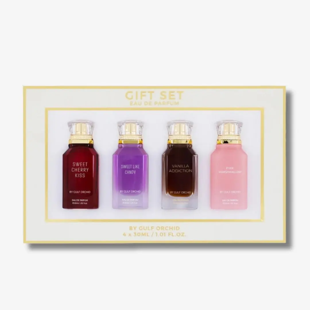 Gulf Orchid Sweet Edition Gift Set 4 EDP x 30ml Sweet Like Candy + Vanilla Addiction + Sweet Cherry Kiss + Pink Marshmellow