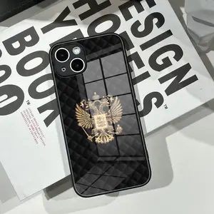 Russian National Emblem Phone Case For iPhone 17 16 Promax 15 Pro 14 Plus 13 Pro 12 mini 11 Samsung Galaxy S25 Plus S24 Ultra S23 Glass phone case