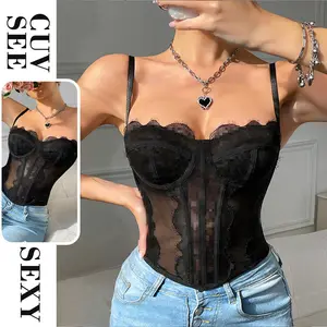 Aerobic Sports Lace Shapewear, Breathable Tummy Control Bra, Women's Fashion Party Tight Top, Club Casual Upper Garment