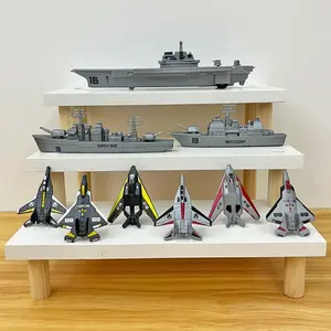 Military Theme Aircraft Model Toy, 1 Set Aircraft & Cruiser & Escort Ship Model Toy, Model & Toy Vehicles for Boys & Girls, Birthday Gift