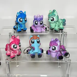 3D Printed Pony Keychains, Pink Pony Keychain, Purple Pony Keychain, cute keychains
