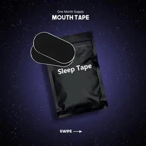 Black Sleeping Tape for Improved Nasal Breathing Gentle and Painless Removal and Hypoallergenic Microporous Tape Hypoallergenic Breathable Mouth Tape