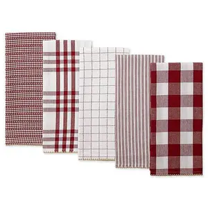 Design Imports Farmhouse Woven Kitchen Towel 5-pack