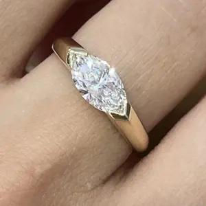 9K labgrown diamond Marquise 1ct Ring LF