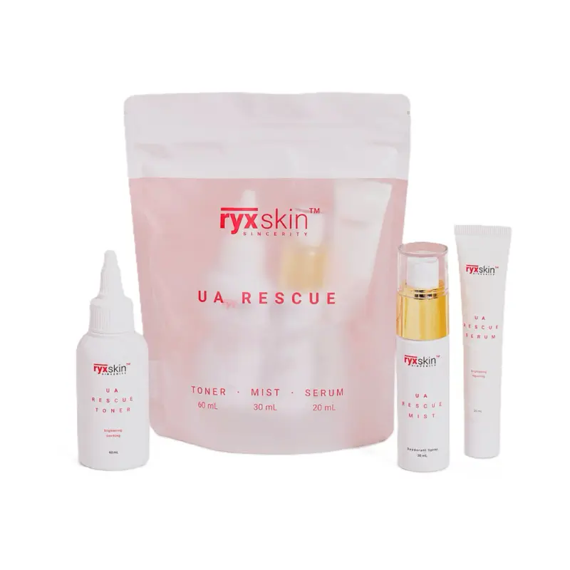 RYX Skin Sincerity UA Rescue Trio | Complete Underarm Care Set with Toner, Mist & Serum for Daily Skin Care
