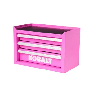 Kobalt Portable tool box 11.1-in W x 7.36-in H x 6.14-in D 3 -Drawer Hot Pink Steel Tool Box