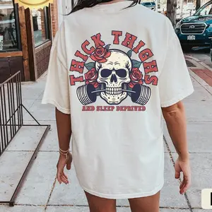 Thick Thighs and Sleep Deprived Shirt, Muscle Mommy, Pump Cover T Shirt, Weightlifting Shirt, Work Out Shirt, Gym Pump Cover