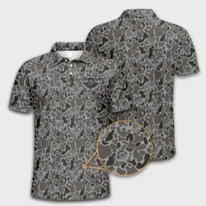 Busch Light Camo Polo Shirt Men’s Outdoor Style Lightweight Breathable Casual Performance Outfit