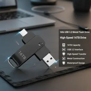 NEW 16TB USB 3.2 Flash Drives High Speed Transfer Metal Pendrive Memory Card Pendrive Flash Disk Memoria Waterproof Stick 2026