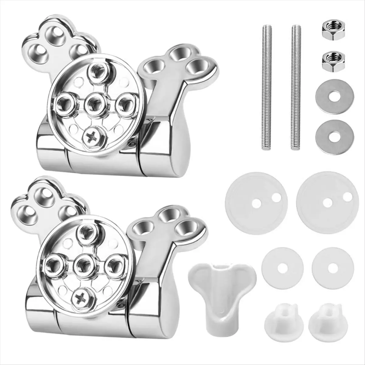 Toilet Seat Hinges Replacement Parts,Toilet Lid Hinges with Soft-Close Mechanism,Toilet Lid Hinges for All Toilet Seats